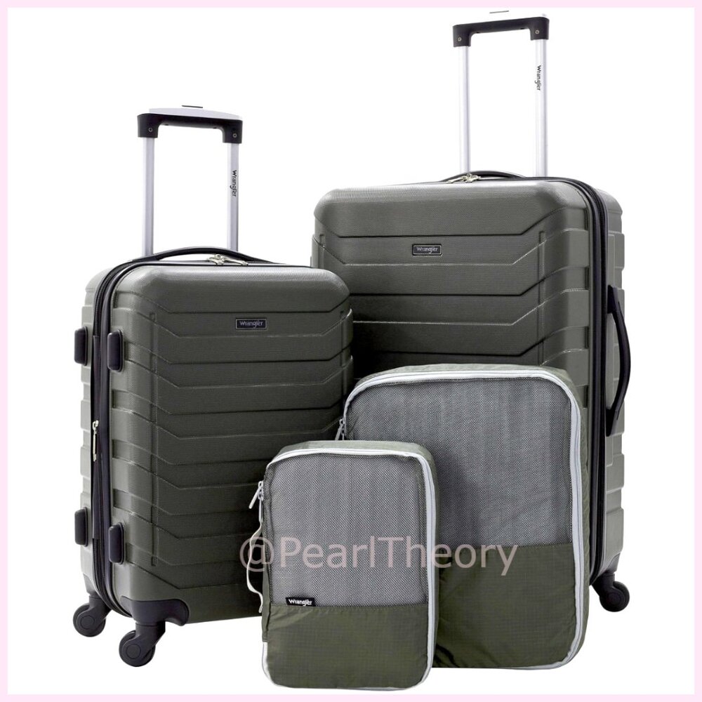 4 Piece Hardside Expandable Luggage Set with Packing Cubes